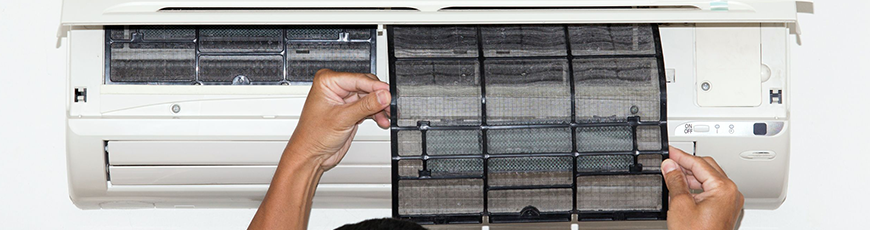 Cleaning a ductless mini-split filter